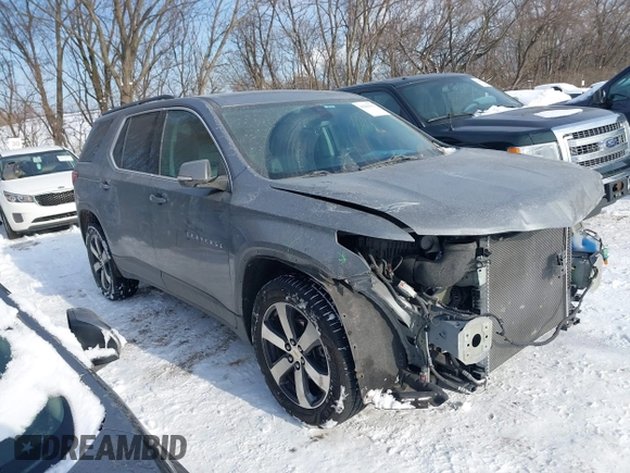 2021 Chevrolet Traverse LT z VIN 1GNERHKW0MJ160463, wystawiony jako IAAI lot #41263115 z przebiegiem 67 021 mil mil oraz . Historia ofert i sprzedaży dostępna na DreamBid. Obrazek 1.