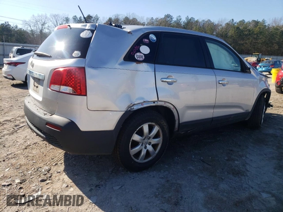 2012 Kia Sorento LX with VIN 5XYKTDA22CG243878, listed as a Copart auction lot 46580125 with 0 mi miles and Salvage Title. Bid and sale history available at carsss.com. Image 3.