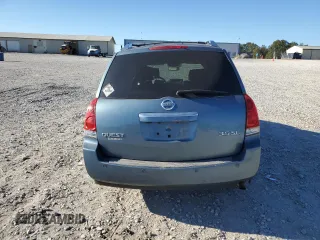 2008 Nissan Quest SL with VIN 5N1BV28U38N111276, listed as a Copart auction lot 76967564 with 0 mi miles and Salvage Title. Bid and sale history available at carsss.com. Image 6.