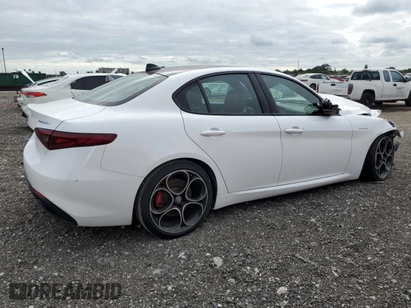 2023 Alfa Romeo Giulia Veloce with VIN ZARFANBNXP7670966, listed as a Copart auction lot 80706434 with 19,459 mi miles and Salvage title. Bid and sale history available at DreamBid. Image 3.