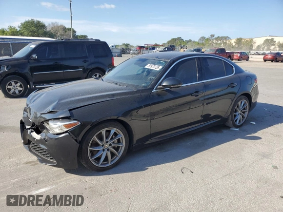 2017 Alfa Romeo Giulia with VIN ZARFAEBNXH7528652, listed as a Copart auction lot 50970735 with 100,631 mi miles and Clean Title. Bid and sale history available at carsss.com. Image 1.