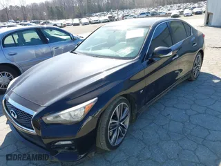 2014 Infiniti Q50 with VIN JN1BV7AP6EM689382, listed as a IAAI auction lot 41772088 with 143,524 mi miles. Bid and sale history available at carsss.com. Image 16.