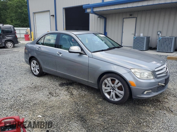 2009 Mercedes-Benz C 300 Sport with VIN WDDGF81X29F226449, listed as a Copart auction lot 62233485 with Not provided miles and Clean title. Bid and sale history available at DreamBid. Image 4.