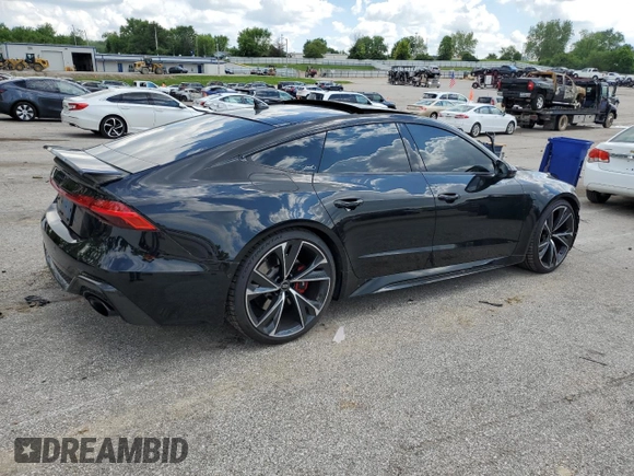 2022 Audi RS 7 z VIN WUAPCBF27NN905150, wystawiony jako Copart lot #55993395 z przebiegiem 30 948 mil mil oraz Szkody całkowita. Historia ofert i sprzedaży dostępna na DreamBid. Obrazek 3.