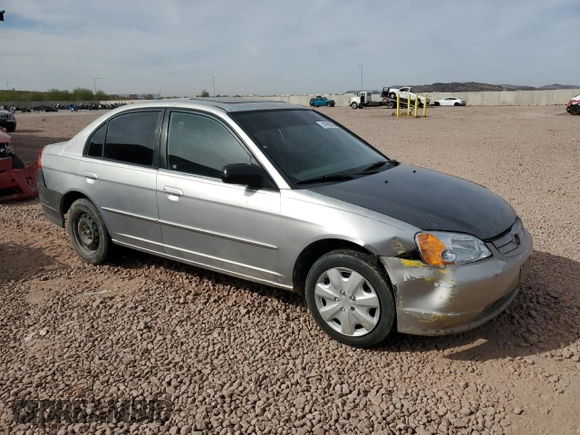 2002 Honda Civic EX with VIN 1HGES26782L051944, listed as a Copart auction lot 47958055 with 286,468 mi miles and Salvage Title. Bid and sale history available at DreamBid. Image 4.
