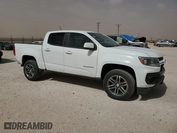 2021 Chevrolet Colorado 2WD Work Truck with VIN 1GCGSBEN6M1187687, listed as a Copart auction lot 47236795 with 27,107 mi miles and Salvage title. Bid and sale history available at DreamBid. Image 4.