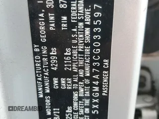 2012 Kia Optima LX z VIN 5XXGM4A73CG033597, wystawiony jako Copart lot #59585515 z przebiegiem 141 577 mil mil oraz Szkoda całkowita • Salvage title. Historia ofert i sprzedaży dostępna na DreamBid. Obrazek 12.