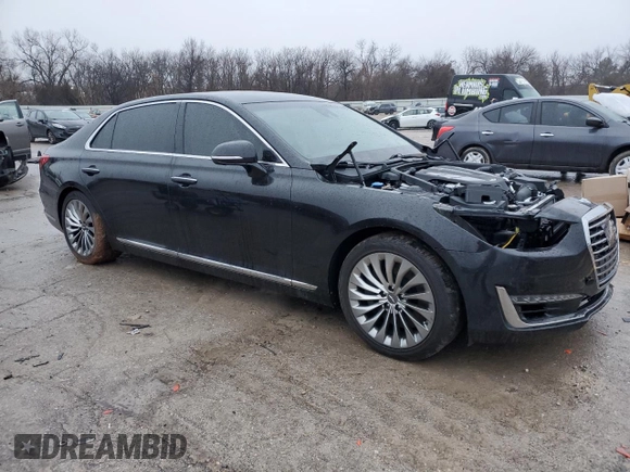 2019 Genesis G90 Premium z VIN KMTF34JA4KU061655, wystawiony jako Copart lot #37555434 z przebiegiem 23 106 mil mil oraz . Historia ofert i sprzedaży dostępna na DreamBid. Obrazek 4.
