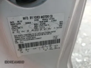 2008 Ford Super Duty F-250 SRW XL with VIN 1FTSX20R48EC09657, listed as a Copart auction lot 89409565 with 0 mi miles and Clean Title. Bid and sale history available at carsss.com. Image 12.