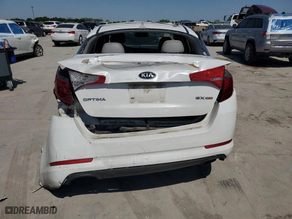 2013 Kia Optima EX with VIN 5XXGN4A75DG100148, listed as a Copart auction lot 53297565 with 160,553 mi miles and Salvage Title. Bid and sale history available at carsss.com. Image 6.
