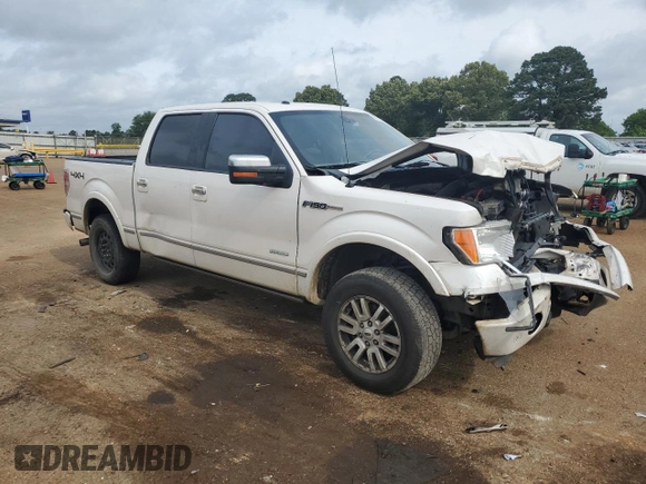 2011 Ford F-150 XLT with VIN 1FTFW1ET1BFD29677, listed as a Copart auction lot 54727835 with 155,367 mi miles and Salvage title. Bid and sale history available at DreamBid. Image 4.