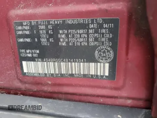 2011 Subaru Outback с VIN 4S4BRGGC4B1419341, выставлен на аукционе Copart как лот 48095655 с пробегом 361 417 миль миль и Списание • Salvage title. История ставок и продаж доступна на DreamBid. Изображение 13.