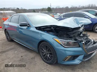 2018 Genesis G80 Sport z VIN KMHGN4JB6JU222877, wystawiony jako IAAI lot #41364724 z przebiegiem 133 550 mil mil oraz . Historia ofert i sprzedaży dostępna na DreamBid. Obrazek 1.