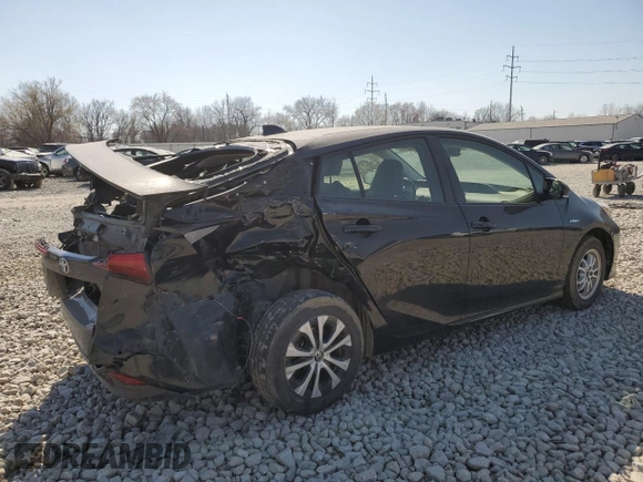 2020 Toyota Prius LE with VIN JTDL9RFU0L3019099, listed as a Copart auction lot 48380615 with 38,600 mi miles and Salvage Title. Bid and sale history available at DreamBid. Image 3.