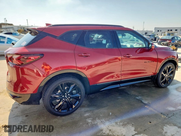 2021 Chevrolet Blazer RS with VIN 3GNKBERS3MS512684, listed as a Copart auction lot 58905725 with 76,347 mi miles and Salvage title. Bid and sale history available at DreamBid. Image 3.
