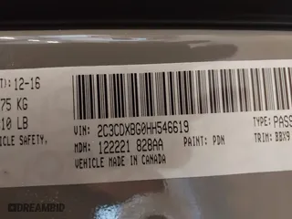 2017 Dodge Charger SE with VIN 2C3CDXBG0HH546619, listed as a IAAI auction lot 41617484 with 105,574 mi miles. Bid and sale history available at carsss.com. Image 9.