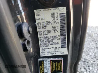 2015 Nissan Frontier SV with VIN 1N6AD0CW6FN742856, listed as a Copart auction lot 46455495 with Not provided miles and Salvage title. Bid and sale history available at DreamBid. Image 12.