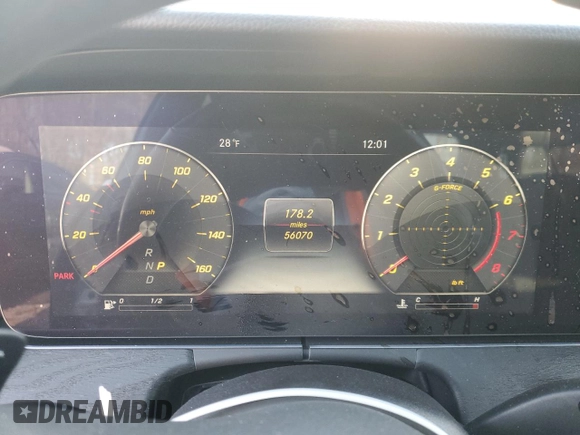 2020 Mercedes-Benz E-Class E 450 with VIN WDDZF6JB8LA724435, listed as a Copart auction lot 88094595 with 56,070 mi miles and Salvage Title. Bid and sale history available at carsss.com. Image 9.
