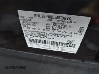 2018 Ford Explorer Limited с VIN 1FM5K8F80JGA43429, выставлен на аукционе IAAI как лот 42401633 с пробегом 59 507 миль миль и . История ставок и продаж доступна на DreamBid. Изображение 9.