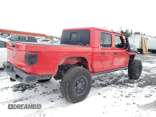2020 Jeep Gladiator Overland with VIN 1C6HJTFG9LL152701, listed as a Copart auction lot 80737794 with 61,654 mi miles and Salvage title. Bid and sale history available at DreamBid. Image 3.
