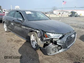 2022 Audi A4 S line Premium Plus z VIN WAUEAAF41NN015360, wystawiony jako IAAI lot #41320262 z przebiegiem 63 275 mil mil oraz . Historia ofert i sprzedaży dostępna na DreamBid. Obrazek 1.