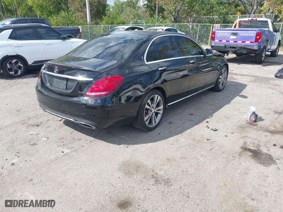 2015 Mercedes-Benz C-Class C 300 with VIN 55SWF4JB8FU062030, listed as a IAAI auction lot 41593649 with 123,196 mi miles. Bid and sale history available at carsss.com. Image 4.