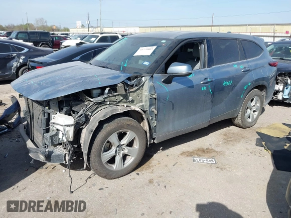 2021 Toyota Highlander L with VIN 5TDZZRAH6MS034453, listed as a IAAI auction lot 41779805 with 128,574 mi miles and . Bid and sale history available at DreamBid. Image 18.