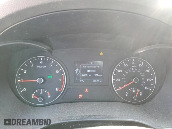 2016 Kia Optima LX with VIN 5XXGT4L38GG112895, listed as a Copart auction lot 52201095 with 117,689 mi miles and Salvage Title. Bid and sale history available at carsss.com. Image 9.