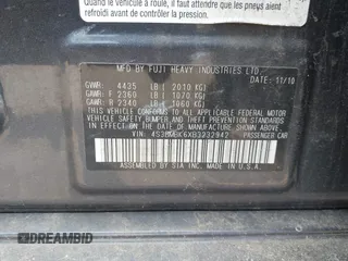2011 Subaru Legacy Limited Power Moon с VIN 4S3BMBK6XB3232942, выставлен на аукционе IAAI как лот 42441269 с пробегом 213 751 миль миль и . История ставок и продаж доступна на DreamBid. Изображение 9.