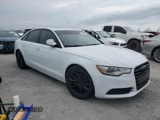 2013 Audi A6 Premium Plus with VIN WAUDFAFC0DN051723, listed as a Copart auction lot 57493605 with 74,881 mi miles and Salvage title. Bid and sale history available at DreamBid. Image 4.