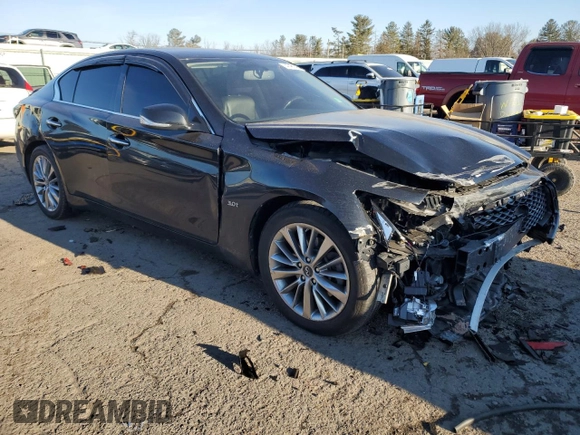 2018 Infiniti Q50 3.0t LUXE with VIN JN1EV7APXJM590796, listed as a Copart auction lot 47481395 with 91,360 mi miles and Salvage Title. Bid and sale history available at carsss.com. Image 4.