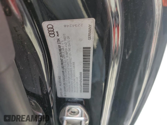 2014 Audi S5 Premium Plus z VIN WAUCGAFH4EN000456, wystawiony jako Copart lot #56907415 z przebiegiem 158 392 mil mil oraz Szkody całkowita. Historia ofert i sprzedaży dostępna na DreamBid. Obrazek 13.