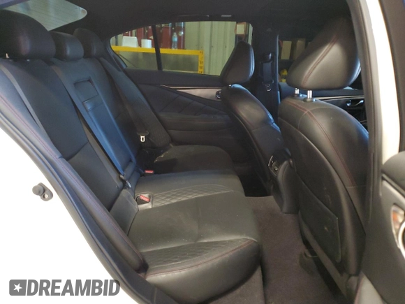 2020 Infiniti Q50 Red Sport 400 with VIN JN1FV7AR4LM660818, listed as a Copart auction lot 53463684 with 78,690 mi miles and Salvage Title. Bid and sale history available at carsss.com. Image 10.