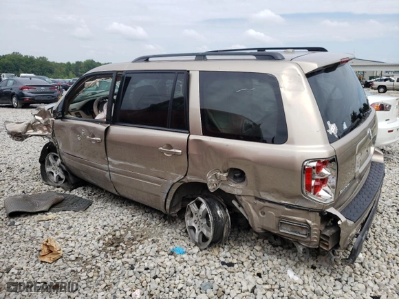 2006 Honda Pilot EX-L with VIN 5FNYF28526B018023, listed as a Copart auction lot 44353355 with 146,126 mi miles and Salvage Title. Bid and sale history available at carsss.com. Image 2.