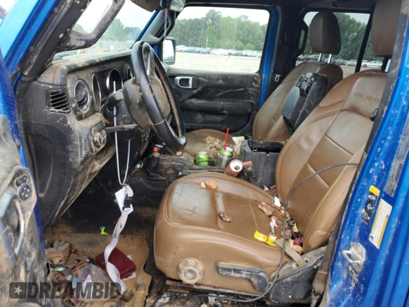 2021 Jeep Gladiator Overland with VIN 1C6HJTFG7ML585693, listed as a Copart auction lot 53058485 with 47,804 mi miles and Salvage title. Bid and sale history available at DreamBid. Image 7.