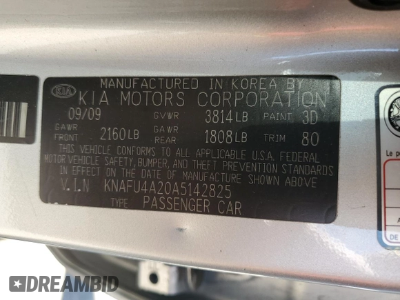 2010 Kia Forte EX z VIN KNAFU4A20A5142825, wystawiony jako Copart lot #74530694 z przebiegiem 125 961 mil mil oraz Szkoda całkowita • Salvage title. Historia ofert i sprzedaży dostępna na DreamBid. Obrazek 12.