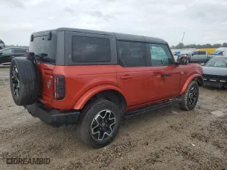 2023 Ford Bronco with VIN 1FMEE5BP2PLB61761, listed as a Copart auction lot 54497975 with 17,180 mi miles and Salvage Title. Bid and sale history available at carsss.com. Image 3.