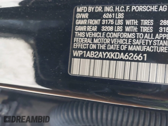 2019 Porsche Cayenne S z VIN WP1AB2AYXKDA62661, wystawiony jako IAAI lot #41622201 z przebiegiem 66 848 mil mil oraz . Historia ofert i sprzedaży dostępna na DreamBid. Obrazek 9.