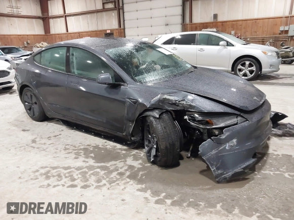 2025 Tesla Model 3 Long Range with VIN 5YJ3E1EB4SF913766, listed as a IAAI auction lot 41975164 with 3,099 mi miles and . Bid and sale history available at DreamBid. Image 1.