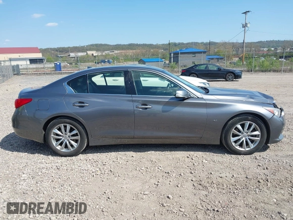 2014 Infiniti Q50 Premium with VIN JN1BV7AR4EM700333, listed as a IAAI auction lot 42109470 with 91,408 mi miles. Bid and sale history available at carsss.com. Image 14.