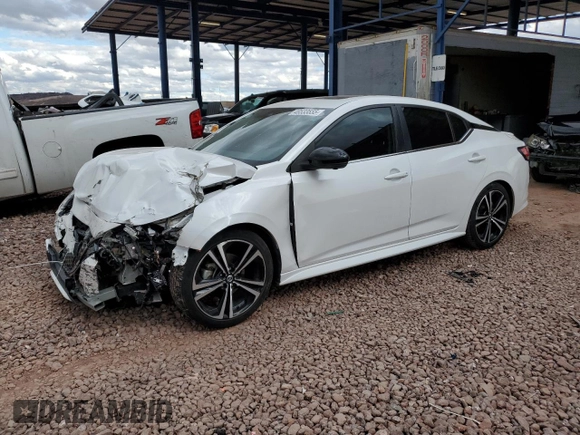 2021 Nissan Sentra SR with VIN 3N1AB8DV3MY322259, listed as a Copart auction lot 48533555 with 64,041 mi miles and Salvage Title. Bid and sale history available at carsss.com. Image 1.