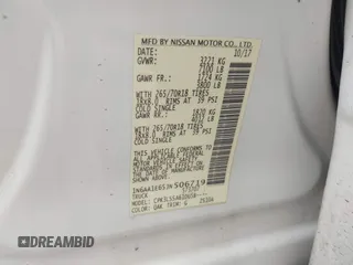 2018 Nissan Titan SV with VIN 1N6AA1E65JN506719, listed as a IAAI auction lot 42162605 with 81,255 mi miles. Bid and sale history available at carsss.com. Image 9.
