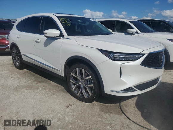 2023 Acura MDX w/Technology Package with VIN 5J8YD9H43PL005822, listed as a Copart auction lot 77380834 with 21,137 mi miles and Non Repairable. Bid and sale history available at carsss.com. Image 4.