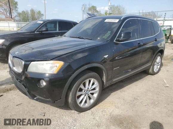 2011 BMW X3 28i with VIN 5UXWX5C50BL705875, listed as a Copart auction lot 54550395 with 133,975 mi miles and Clean Title. Bid and sale history available at DreamBid. Image 1.