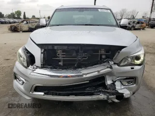 2017 Infiniti QX80 with VIN JN8AZ2NE4H9160839, listed as a Copart auction lot 46557435 with 99,346 mi miles and Salvage Title. Bid and sale history available at carsss.com. Image 5.