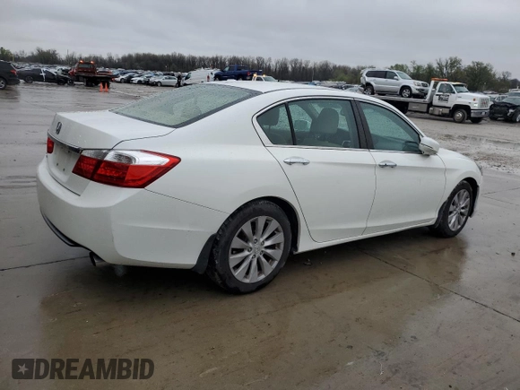 2014 Honda Accord Sedan EX-L with VIN 1HGCR2F88EA044827, listed as a Copart auction lot 51655035 with 148,624 mi miles and Salvage Title. Bid and sale history available at carsss.com. Image 3.