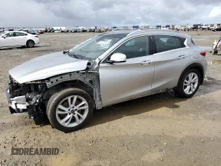 2018 Infiniti QX30 Premium with VIN SJKCH5CP0JA048053, listed as a Copart auction lot 48202385 with 90,578 mi miles and Salvage title. Bid and sale history available at DreamBid. Image 1.