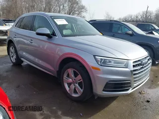 2019 Audi Q5 Premium with VIN WA1ANAFY4K2076069, listed as a IAAI auction lot 41793929 with 51,438 mi miles and . Bid and sale history available at DreamBid. Image 1.