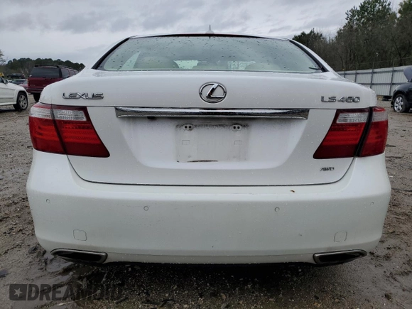 2009 Lexus LS 460 with VIN JTHCL46F395002766, listed as a Copart auction lot 48797575 with 120,725 mi miles and Salvage Title. Bid and sale history available at DreamBid. Image 6.