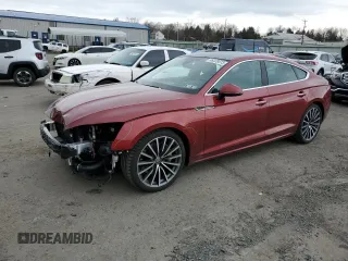 2018 Audi A5 Sportback Prestige with VIN WAUCNCF55JA128987, listed as a Copart auction lot 46328073 with 47,054 mi miles. Bid and sale history available at carsss.com. Image 1.